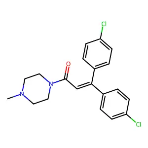 1-[3,3-Bis(4-chlorophenyl)acryloyl]-4-methylpiperazine structure