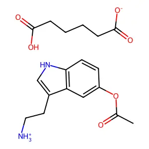 3-(2-Aminoethyl)indol-5-ol acetate adipate structure