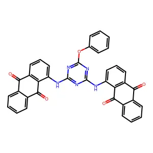 9,10-Anthracenedione, 1,1'-[(6-phenoxy-1,3,5-triazine-2,4-diyl)diimino]bis- structure