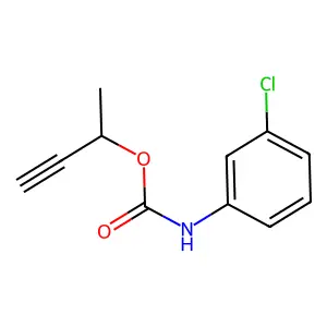 but-3-yn-2-yl N-(3-chlorophenyl)carbamate structure