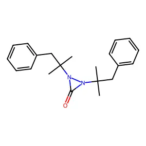1,2-bis(2-methyl-1-phenylpropan-2-yl)diaziridin-3-one structure