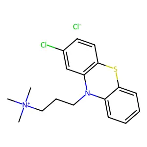 AMMONIUM, (3-(2-CHLOROPHENOTHIAZIN-10-YL)PROPYL)TRIMETHYL-, CHLORIDE structure