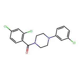 1-(3-Chlorophenyl)-4-(2,4-dichlorobenzoyl)piperazine structure