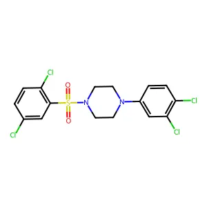 1-(3,4-dichlorophenyl)-4-(2,5-dichlorophenyl)sulfonylpiperazine structure
