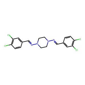 1-(3,4-dichlorophenyl)-N-[4-[(3,4-dichlorophenyl)methylideneamino]piperazin-1-yl]methanimine structure