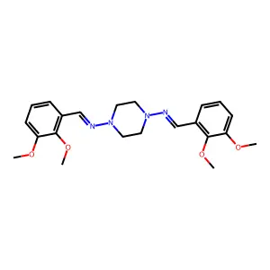 1-(2,3-dimethoxyphenyl)-N-[4-[(2,3-dimethoxyphenyl)methylideneamino]piperazin-1-yl]methanimine structure