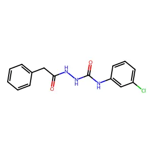 1-(3-chlorophenyl)-3-[(2-phenylacetyl)amino]urea structure
