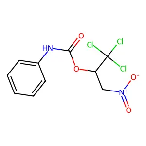 (1,1,1-trichloro-3-nitropropan-2-yl) N-phenylcarbamate structure