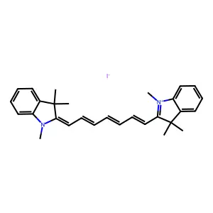 1,1',3,3,3',3'-Hexamethylindotricarbocyanine iodide structure