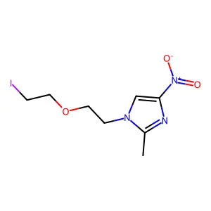 1-[2-(2-iodoethoxy)ethyl]-2-methyl-4-nitroimidazole structure