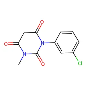 1-(3-chlorophenyl)-3-methyl-1,3-diazinane-2,4,6-trione structure