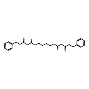 1,16-diphenylhexadecane-3,5,12,14-tetrone structure