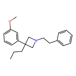 AZETIDINE, 3-(m-METHOXYPHENYL)-1-PHENETHYL-3-PROPYL- structure
