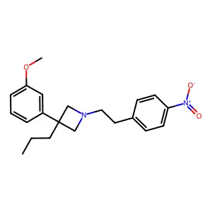 3-(3-methoxyphenyl)-1-[2-(4-nitrophenyl)ethyl]-3-propylazetidine structure