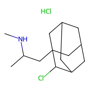 1-(2-chloro-1-adamantyl)-N-methylpropan-2-amine;hydrochloride structure
