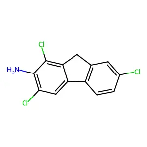 1,3,7-trichloro-9H-fluoren-2-amine structure