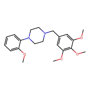1-(2-methoxyphenyl)-4-(3,4,5-trimethoxybenzyl)piperazine structure