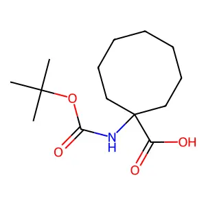 1-[(2-methylpropan-2-yl)oxycarbonylamino]cyclooctane-1-carboxylic acid structure