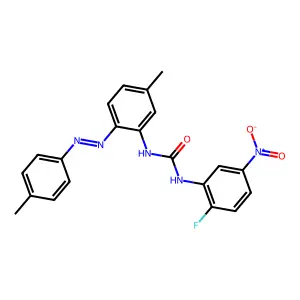 1-(2-fluoro-5-nitrophenyl)-3-[5-methyl-2-[(4-methylphenyl)diazenyl]phenyl]urea structure