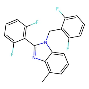 1-(2,6-difluorobenzyl)-2-(2,6-difluorophenyl)-4-methyl-1h-benzimidazole structure