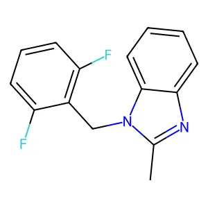 1-[(2,6-difluorophenyl)methyl]-2-methylbenzimidazole structure
