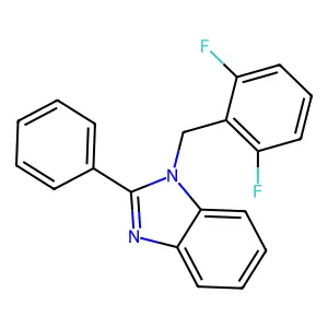 1-[(2,6-difluorophenyl)methyl]-2-phenylbenzimidazole structure