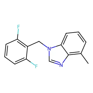 1-[(2,6-difluorophenyl)methyl]-4-methylbenzimidazole structure