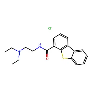 N-(2-Diethylaminoethyl)dibenzothiophene-4-carboxamide hydrochloride structure