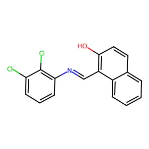 1-(2,3-DICHLOROPHENYLIMINOMETHYL)-2-NAPHTHOL structure