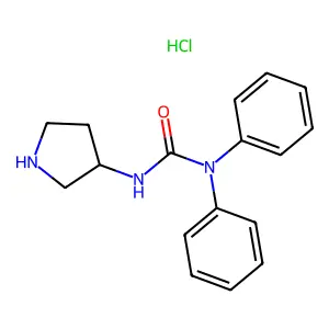 1,1-diphenyl-3-pyrrolidin-3-ylurea;hydrochloride structure