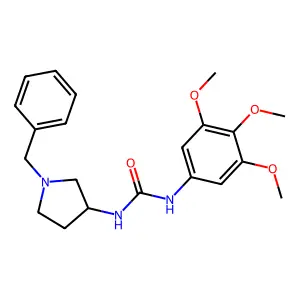 1-(1-benzylpyrrolidin-3-yl)-3-(3,4,5-trimethoxyphenyl)urea structure