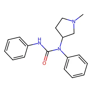 1-(1-methylpyrrolidin-3-yl)-1,3-diphenylurea structure
