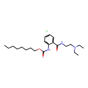 Octyl o-((2-(diethylamino)ethyl)carbamoyl)carbanilate hydrochloride structure