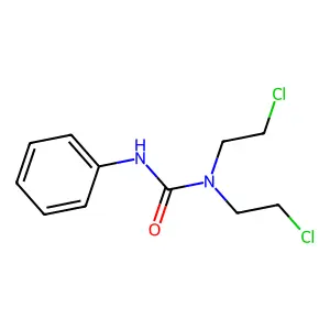 1,1-bis(2-chloroethyl)-3-phenylurea structure