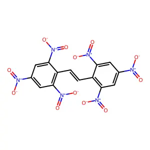 1,3,5-trinitro-2-[2-(2,4,6-trinitrophenyl)ethenyl]benzene structure