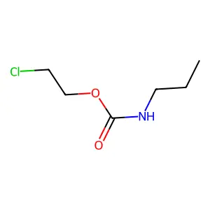 Propylcarbamic acid 2-chloroethyl ester structure