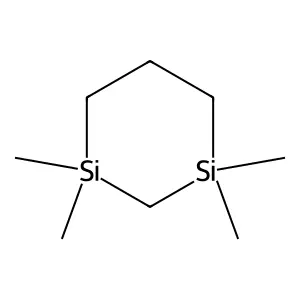 1,1,3,3-tetramethyl-1,3-disilinane structure