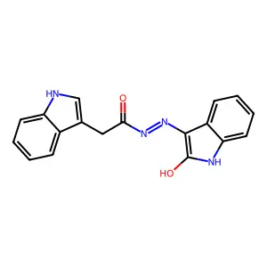 N-[(2-hydroxy-1H-indol-3-yl)imino]-2-(1H-indol-3-yl)acetamide structure
