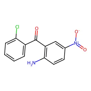 (2-amino-5-nitrophenyl)-(2-chlorophenyl)methanone structure