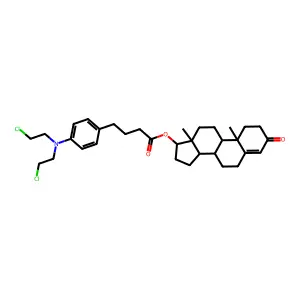 (10,13-dimethyl-3-oxo-1,2,6,7,8,9,11,12,14,15,16,17-dodecahydrocyclopenta[a]phenanthren-17-yl) 4-[4-[bis(2-chloroethyl)amino]phenyl]butanoate structure