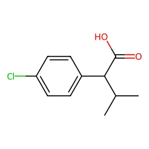 2-(4-chlorophenyl)-3-methylbutanoic acid structure