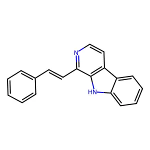1-(2-phenylethenyl)-9H-pyrido[3,4-b]indole structure
