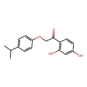 1-(2,4-Dihydroxyphenyl)-2-(4-isopropylphenoxy)ethan-1-one structure