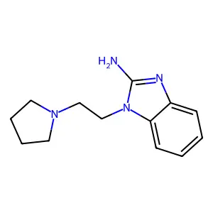 1-(2-pyrrolidin-1-ylethyl)benzimidazol-2-amine structure