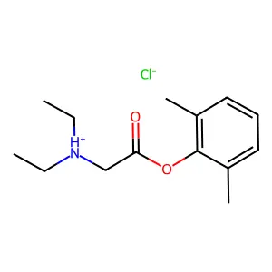 [2-(2,6-dimethylphenoxy)-2-oxoethyl]-diethylazanium chloride structure