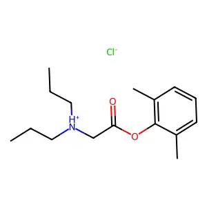 [2-(2,6-dimethylphenoxy)-2-oxoethyl]-dipropylazanium chloride structure