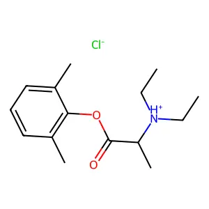 [1-(2,6-dimethylphenoxy)-1-oxopropan-2-yl]-diethylazanium chloride structure