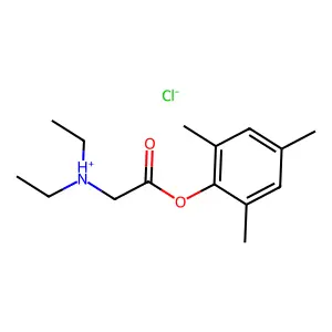 diethyl-[2-oxo-2-(2,4,6-trimethylphenoxy)ethyl]azanium chloride structure