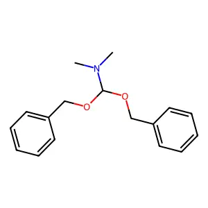 N,N-dimethyl-1,1-bis(phenylmethoxy)methanamine structure