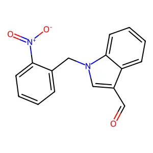 1-(2-nitrobenzyl)-1H-indole-3-carbaldehyde structure